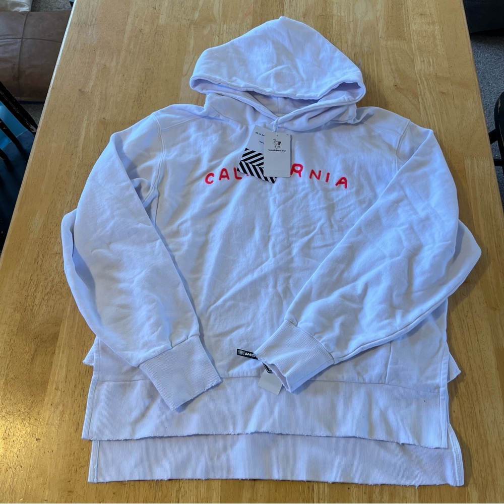 SANDRINE ROSE the virgin label California White Hoodie in dust